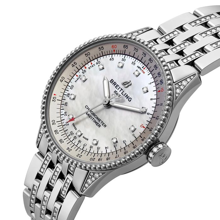 Breitling Navitimer Automatic 35mm Orologio da donna Madreperla A17395721G1A1 - immagine 2