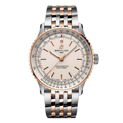 Breitling Navitimer Automatic 41mm Orologio da uomo in acciaio inossidabile e oro rosso 18k U17329F41G1U1