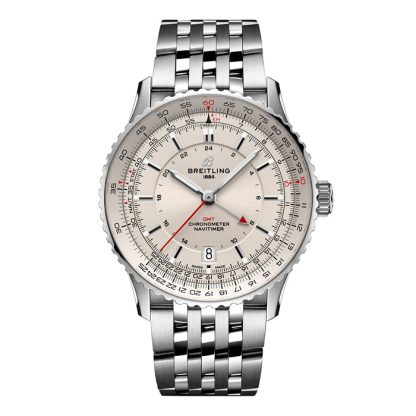 Breitling Navitimer Automatic GMT 41mm Orologio Uomo Argento Acciaio Inox A32310211G1A1