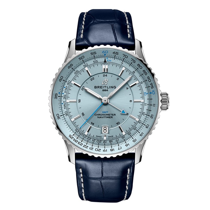 Breitling Navitimer Automatic GMT 41mm Orologio Uomo Azzurro A32310171C1P1
