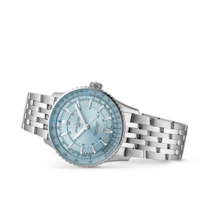 Breitling Navitimer Automatic GMT 41mm Uomo Orologio Blu chiaro in acciaio inox A32310171C1A1 - immagine 3