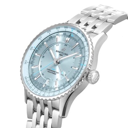 Breitling Navitimer Automatic GMT 41mm Uomo Orologio Blu chiaro in acciaio inox A32310171C1A1 - immagine 5