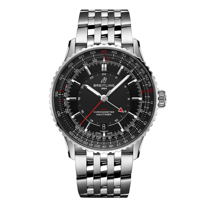 Breitling Navitimer Automatic GMT 41mm Uomo Orologio Nero Acciaio Inox A32310251B1A1