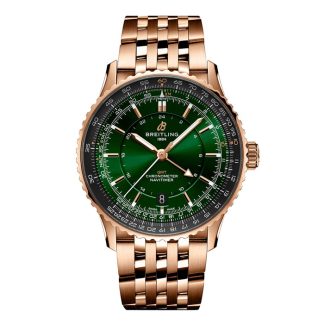 Breitling Navitimer Automatic GMT 41mm Uomo Orologio Verde Acciaio Inox R32310251L1R1