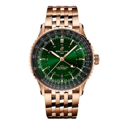 Breitling Navitimer Automatic GMT 41mm Uomo Orologio Verde Acciaio Inox R32310251L1R1