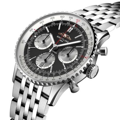 Breitling Navitimer B01 Cronografo 41mm Uomo Orologio Nero Acciaio Inox AB0139211B1A1 - immagine 2