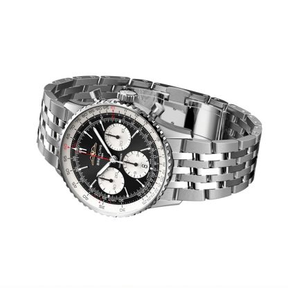 Breitling Navitimer B01 Cronografo 41mm Uomo Orologio Nero Acciaio Inox AB0139211B1A1 - immagine 3