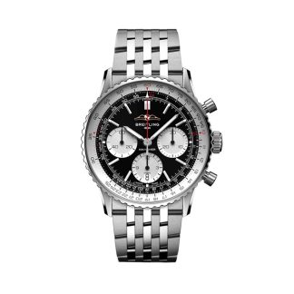 Breitling Navitimer B01 Cronografo 41mm Uomo Orologio Nero Acciaio Inox AB0139211B1A1