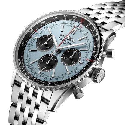 Breitling Navitimer B01 Cronografo 43 Acciaio inossidabile Orologio blu ghiaccio AB0138241C1A1 - immagine 2
