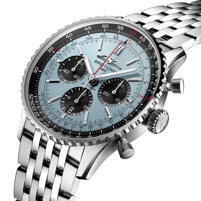 Breitling Navitimer B01 Cronografo 43 Acciaio inossidabile Orologio blu ghiaccio AB0138241C1A1 - immagine 2