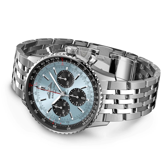 Breitling Navitimer B01 Cronografo 43 Acciaio inossidabile Orologio blu ghiaccio AB0138241C1A1 - immagine 3