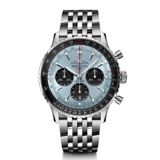 Breitling Navitimer B01 Cronografo 43 Acciaio inossidabile Orologio blu ghiaccio AB0138241C1A1