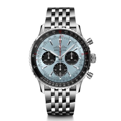 Breitling Navitimer B01 Cronografo 43 Acciaio inossidabile Orologio blu ghiaccio AB0138241C1A1