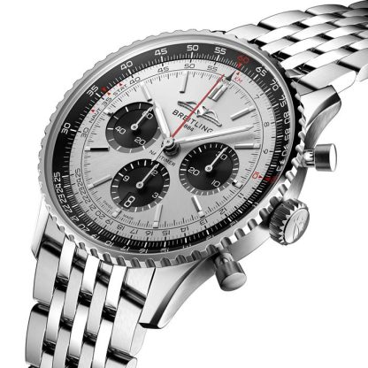 Breitling Navitimer B01 Cronografo 43 Argento Orologio AB0138241G1A1 - immagine 2