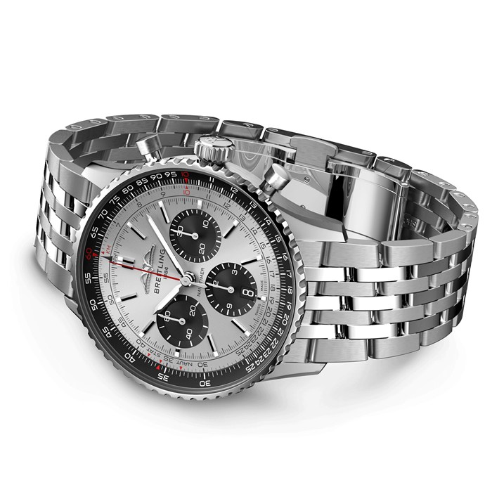 Breitling Navitimer B01 Cronografo 43 Argento Orologio AB0138241G1A1 - immagine 3