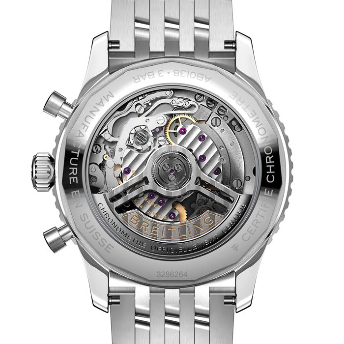 Breitling Navitimer B01 Cronografo 43 Argento Orologio AB0138241G1A1 - immagine 4