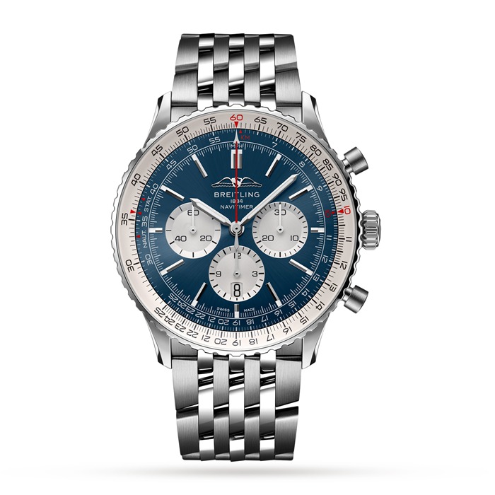 Breitling Navitimer B01 Cronografo 46 Orologio in acciaio inossidabile AB0137211C1A1
