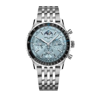 Breitling Navitimer B19 Cronografo Calendario Perpetuo 43mm Orologio Uomo Blu PB1920251C1A1
