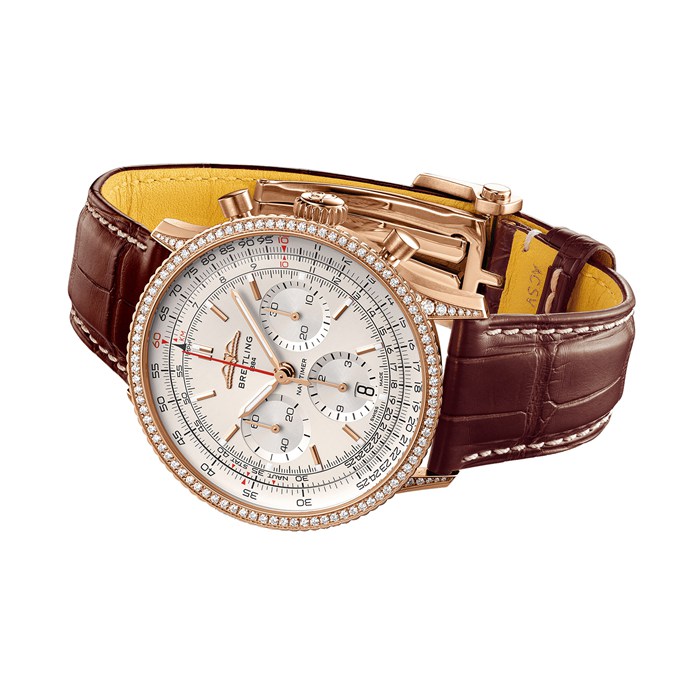 Breitling Navitimer Cronografo 41mm Uomo Orologio quadrante crema RB0139631G1P1 - immagine 3