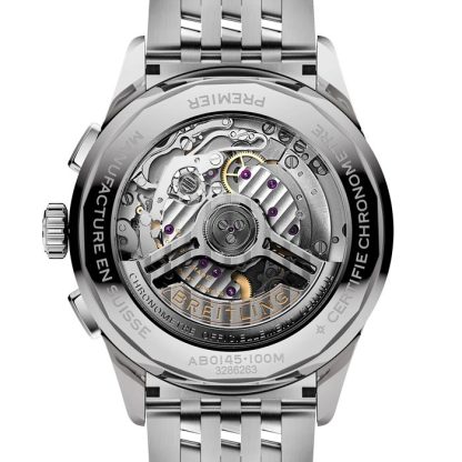 Breitling Premier B01 Cronografo 42mm Orologio da uomo nero in acciaio inox AB0145221B1A1 - immagine 2
