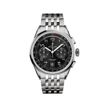 Breitling Premier B01 Cronografo 42mm Orologio da uomo nero in acciaio inox AB0145221B1A1