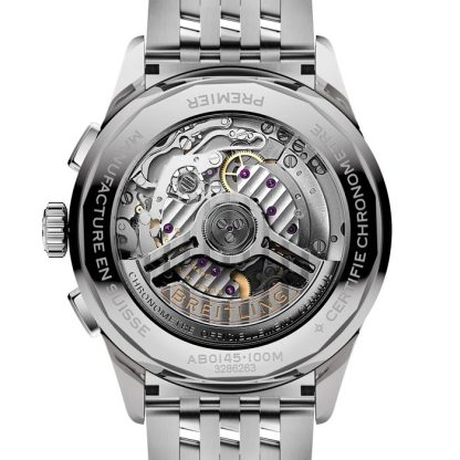Breitling Premier B01 Cronografo 42mm Uomo Crema Acciaio Inox AB0145211G1A1 - immagine 2