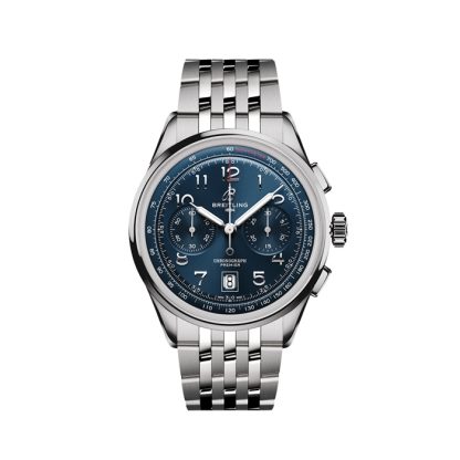 Breitling Premier B01 Cronografo 42mm Uomo Orologio Blu Acciaio Inox AB0145171C1A1