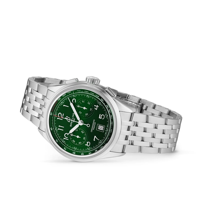 Breitling Premier B01 Cronografo 42mm Uomo Verde Acciaio Inox AB0145371L1A1 - immagine 3