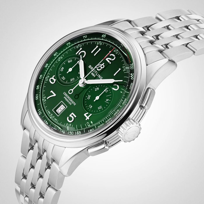 Breitling Premier B01 Cronografo 42mm Uomo Verde Acciaio Inox AB0145371L1A1 - immagine 5