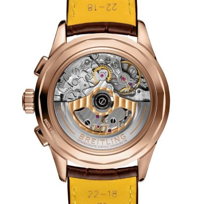 Breitling Premier B25 Datora 42 18k oro rosso cinturino in pelle orologio RB2510371G1P1 - immagine 2