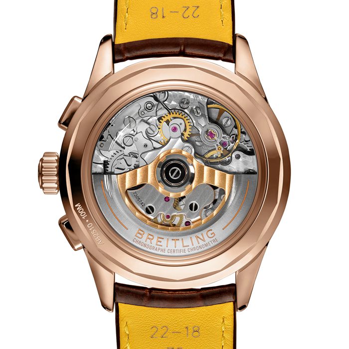 Breitling Premier B25 Datora 42 18k oro rosso cinturino in pelle orologio RB2510371G1P1 - immagine 2