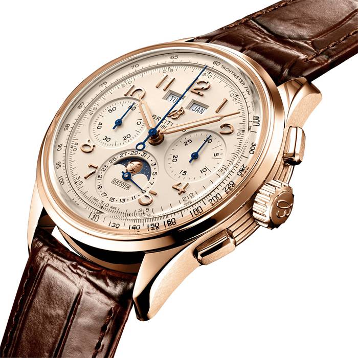 Breitling Premier B25 Datora 42 18k oro rosso cinturino in pelle orologio RB2510371G1P1 - immagine 3