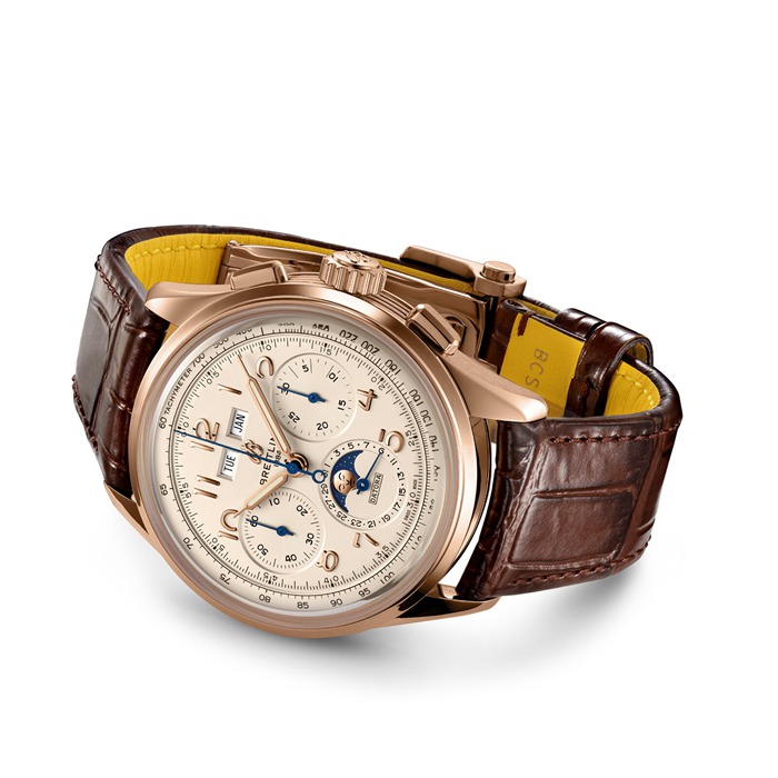Breitling Premier B25 Datora 42 18k oro rosso cinturino in pelle orologio RB2510371G1P1 - immagine 4