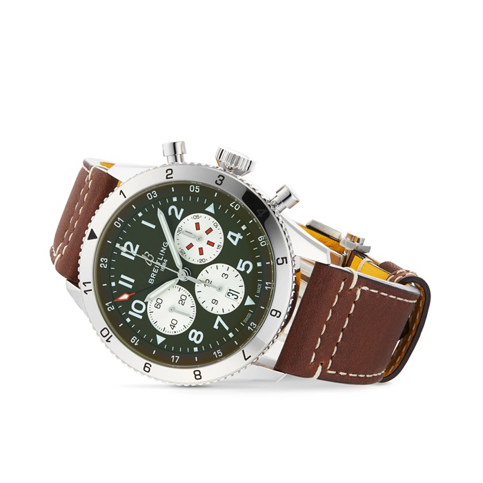 Breitling Super AVI B04 Cronografo Curtiss Warhawk 46 Orologio AB04452A1L1X1 - immagine 4