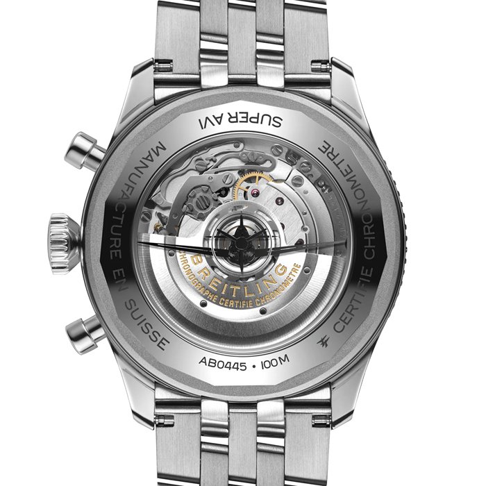 Breitling Super AVI B04 Cronografo GMT 46 Curtiss Warhawk Orologio AB04452A1L1A1 - immagine 4