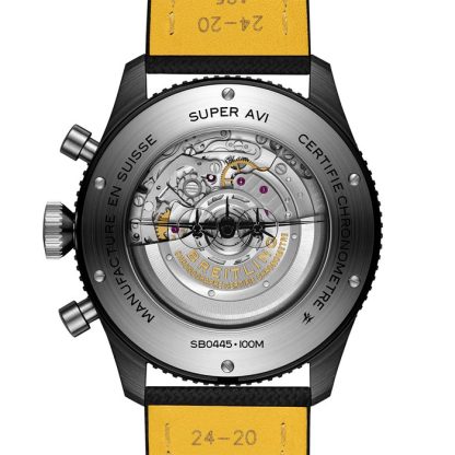 Breitling Super AVI B04 Cronografo GMT Mosquito Night Fighter 46mm Orologio Uomo Nero SB04451A1B1X1 - immagine 4
