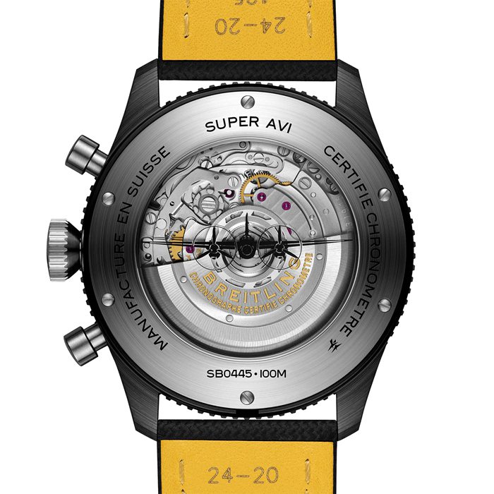 Breitling Super AVI B04 Cronografo GMT Mosquito Night Fighter 46mm Orologio Uomo Nero SB04451A1B1X1 - immagine 4