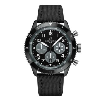 Breitling Super AVI B04 Cronografo GMT Mosquito Night Fighter 46mm Orologio Uomo Nero SB04451A1B1X1