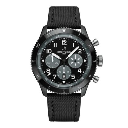 Breitling Super AVI B04 Cronografo GMT Mosquito Night Fighter 46mm Orologio Uomo Nero SB04451A1B1X1