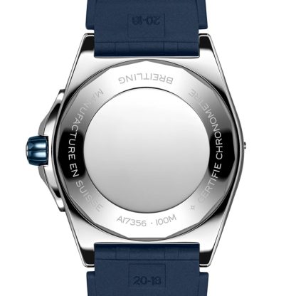 Breitling Super Chronomat Automatic 38 Orologio con cinturino in gomma blu A17356531C1S1 - immagine 2