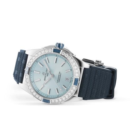 Breitling Super Chronomat Automatic 38 Orologio con cinturino in gomma blu A17356531C1S1 - immagine 3