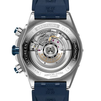 Breitling Super Chronomat B01 44 Orologio con cinturino in gomma AB0136161C1S1 - immagine 2