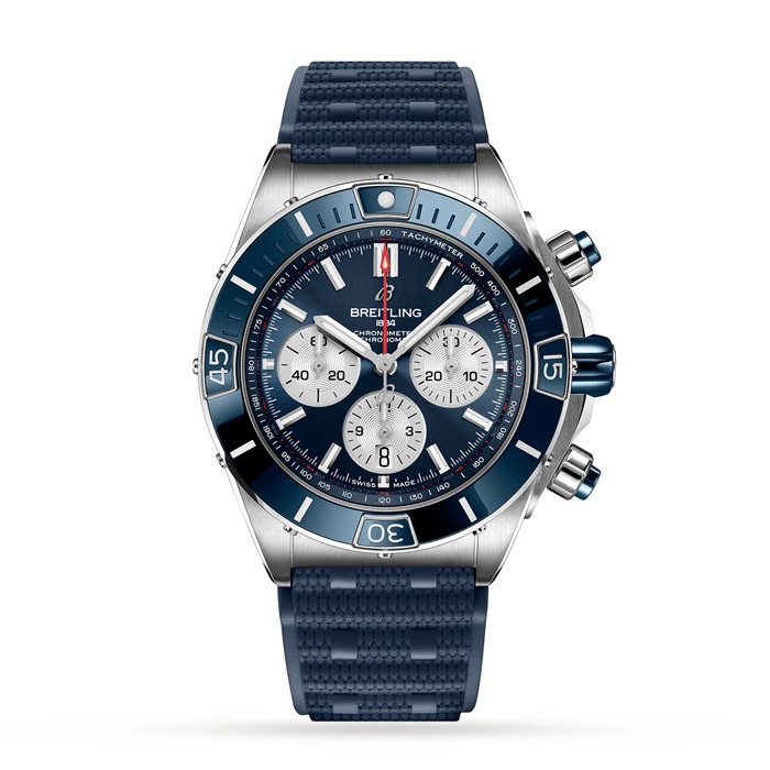 Breitling Super Chronomat B01 44 Orologio con cinturino in gomma AB0136161C1S1
