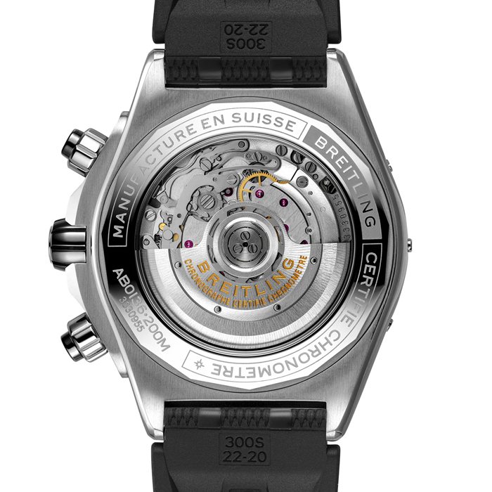 Breitling Super Chronomat B01 44 Orologio in acciaio inossidabile con cinturino in gomma AB0136251B1S1 - immagine 2