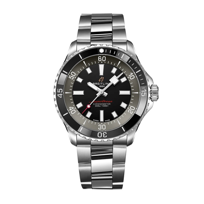 Breitling Superocean 42mm UK Edition Orologio da uomo grigio in acciaio inox A173757A1B1A1