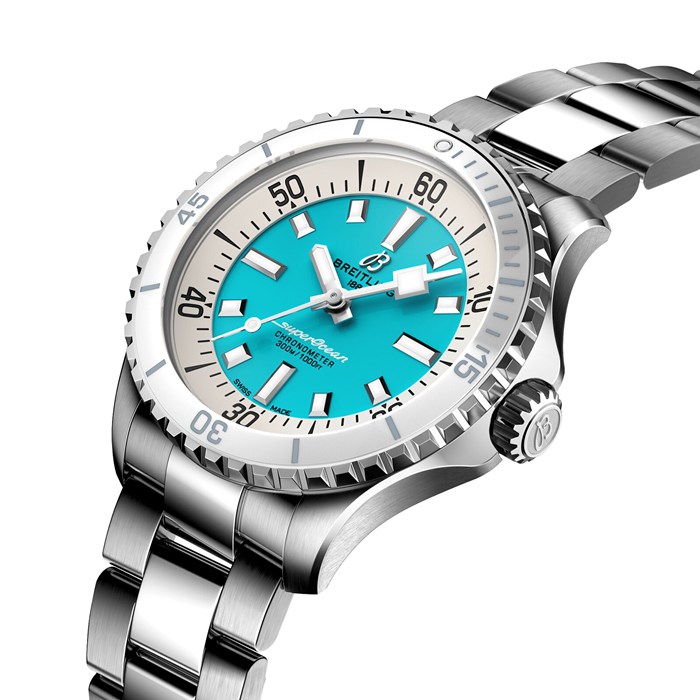 Breitling Superocean Automatic 36 Orologio in acciaio inossidabile turchese A17377211C1A1 - immagine 3