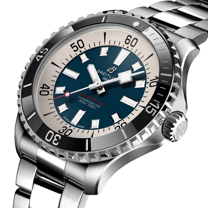 Breitling Superocean Automatic 44 Orologio in acciaio inossidabile blu A17376211C1A1 - immagine 3