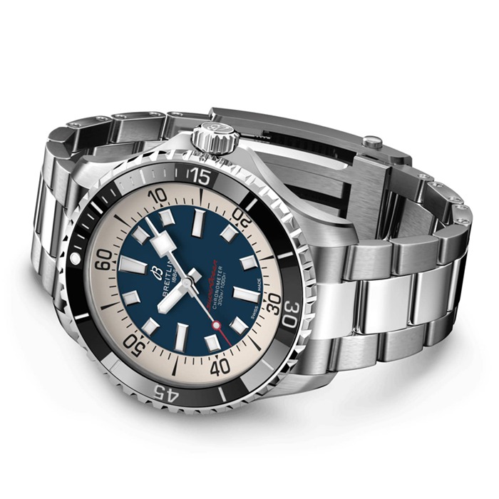 Breitling Superocean Automatic 44 Orologio in acciaio inossidabile blu A17376211C1A1 - immagine 4