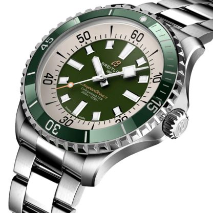 Breitling Superocean Automatic 44 Orologio in acciaio inossidabile verde A17376A31L1A1 - immagine 3