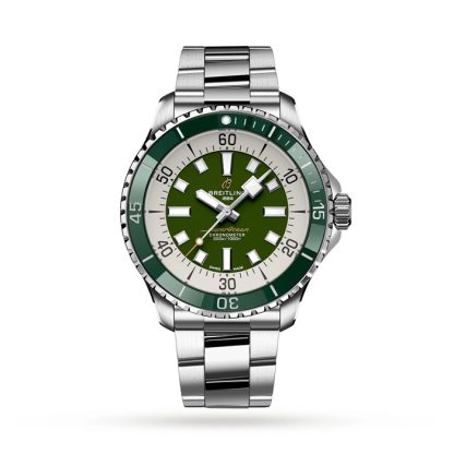 Breitling Superocean Automatic 44 Orologio in acciaio inossidabile verde A17376A31L1A1
